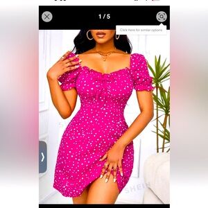 Pink smocked dress